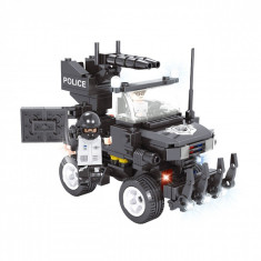 Set cuburi Lego model vehicul de politie, 229 piese, negru foto