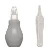 Set Aspirator Nazal Bebe + Penseta Plastic Honeybaby, Alb, 2 Buc. Manual, 0 luni+