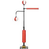 SPORTNOW Suport pentru sac de box, două mingi de viteză, tijă de box rotativă, pernă de lovituri, reglabil pe &icirc;nălțime, Oțel, 107 x 36 x 140-205 cm |