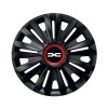 Set 4 Capace Roti pentru Dacia Nou, model Royal Black Cu Inel Rosu, R16, DACIA
