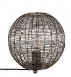 Veioza metal negru Inay 26x26 cm