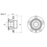 Rulment butuc roata Moog VOWB11058, parte montare : Punte spate, Stanga/ Dreapta