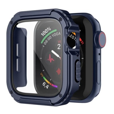Husa pentru Apple Watch 7 / 8 / 9 (41mm) + Folie - Lito Watch Armor 360 - Blue foto