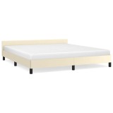 Cumpara ieftin Cadru de pat cu tablie fara saltea, crem, 180x200 cm