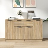 vidaXL Servante, 2 piese, stejar sonoma, 60x30x70 cm, lemn prelucrat
