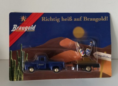 Macheta Ford F100 1956 + remorca bere - High Speed 1/64 foto