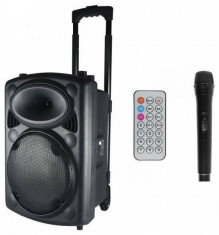 Boxa activa HOME portabila 80W Bluetooth 4 ohmi MP3 FM Telecomanda Karaoke foto