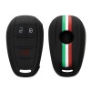Husa Cheie Auto pentru Alfa Romeo - 3 Butoane, kwmobile, Silicon, Negru, 53855.02
