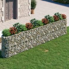vidaXL Strat &icirc;nălțat gabion, 470x50x100 cm, fier galvanizat