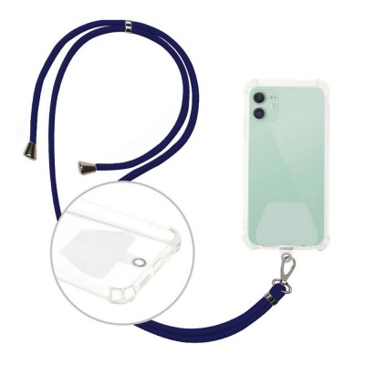 Universal neck strap for phones navy blue foto