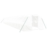 Cumpara ieftin Sera cu cadru din otel, alb, 48 m&sup2;, 16x3x2 m