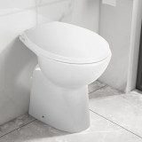 Vas WC fara rama, &icirc;nchidere silentioasa, + 7 cm, alb, ceramica GartenMobel Dekor, vidaXL
