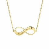 Pandativ din aur galben de 14K in forma de infinit personalizat