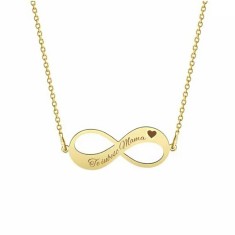 Pandativ din aur galben de 14K in forma de infinit personalizat