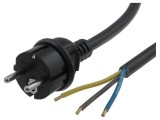 Cablu Electric 3x2,5mm2 1,5m Negru 16A