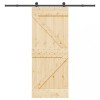 Ușă glisantă cu set de feronerie 85x210 cm, lemn masiv de pin