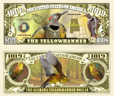 !!! SUA = FANTASY NOTE (TJ6) = ALABAMA , THE YELLOWHAMMER - 2016 - UNC foto