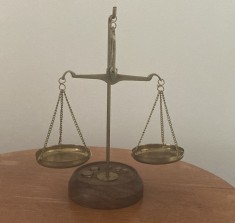 Balanta 1 - Balanta bijutier cu greutati - vintage - piesa de colectie