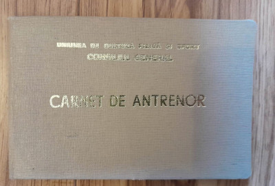 1969, Carnet de ANTRENOR, comunism, gimnastica, Vasile CHIOREANU, istoria sport foto