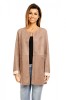 Blazer Midi Dama Maro Deschis Elegant cu Buzunare și M&acirc;neci &Icirc;ntoarse | M, S/M, XL | Polyester