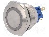 Intrerupator anti-vandalism, ON-ON, &Oslash;28mm, ONPOW - GQ28-11ZE/R/12V/S