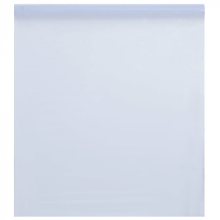 vidaXL Folie fereastră, statică/mată, alb transparentă, 90x500 cm, PVC