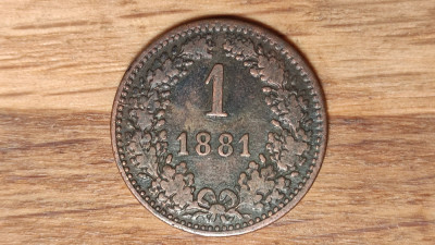 Austria Imperiu Habsburgic - moneda de colectie - 1 kreuzer 1881 - impecabila ! foto