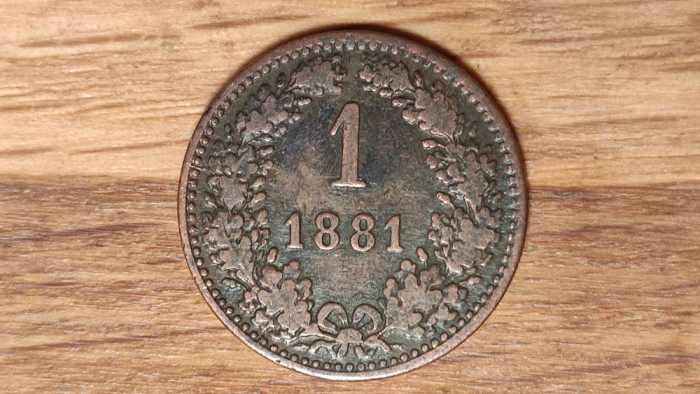 Austria Imperiu Habsburgic - moneda de colectie - 1 kreuzer 1881 - impecabila !