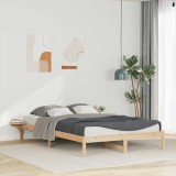 vidaXL Cadru de pat cu mese laterale natural 140 x 210 cm 873226