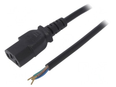 Cablu Alimentare IEC C13 PVC 1,5m Negru 10A 250V foto