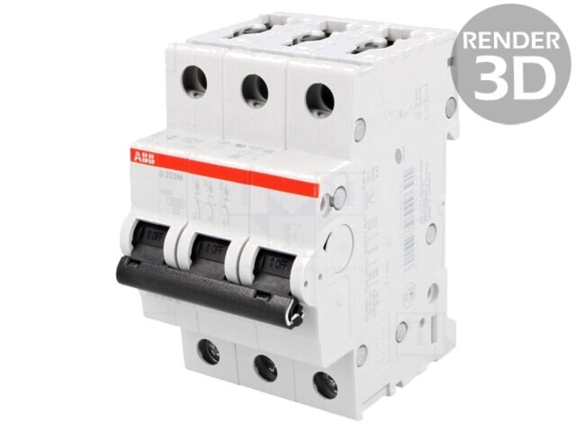 &Icirc;ntrerupător de supracurent ABB 400VAC 20A 3 Poli Tip D