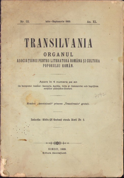 HST C1204 Revista Transilvania III/1909