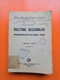 Buletinul Deciziunilor Pronuntate &icirc;n Anul 1940 Volumul LXXVII Partea III - &Icirc;nalta Curte de Casație și Justiție