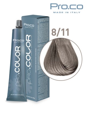 Vopsea de par profesionala PRO.COLOR 100 ml - Pro.Co - 8/11 BLOND DESCHIS CENUSIU INCHIS foto