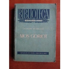 Honore De Balzac - Mos Goriot