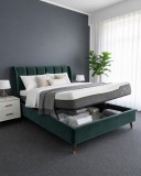 Pat Belmonde 180x200 Lada de Depozitare Tapitat Catifea Verde (cod ML2304-14)