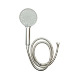 Set para de dus cu furtun zincat 1,5 m, 3 functii, duze silicon, crom