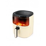 Friteuza Zilan ZLN9984 tip air fryer, 1500W, capacitate 5L, temperatura maxima 200 grade, Crem