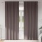 vidaXL Perdele cu perdele 2 pcs Maro &icirc;nchis 225x140cm Poliester 4107445