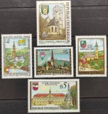 BC376, Austria, lot 5 serii orase, arhitectura, insemne heraldice