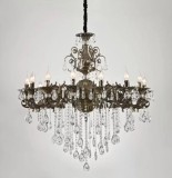 Candelabru Clasic Cu Cristale, Cromat Pe 2 Nivele, 16Xe14, &Oslash;780 X H900 Mm