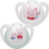 NUK Star Peppa Pig suzetă 18-36m 2 buc