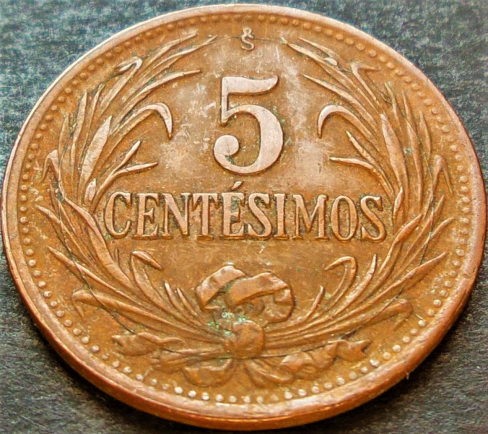 Moneda exotica istorica 5 CENTESIMOS - URUGUAY, anul 1948 * cod 2192 B