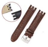 Cumpara ieftin Curea Ceas Swatch 21mm Piele Natural? Maro