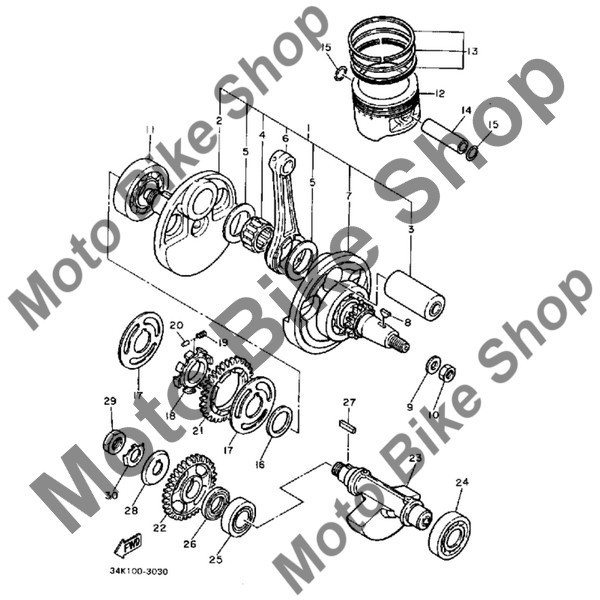 MBS Semering (5Y1) 1984 Yamaha TT600L #26, Cod Produs: 931012510600YA