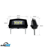 Lampa LED numar inmatriculare universal tip &quot;Blackway&quot; 3 LED-uri - E-Mark (omologata)