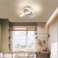 Lustra LED VERTEX Flow, 24W, Diametru 25cm, Lumina Rece/Calda/Neutra, Alb