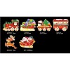 Christmas card light-up train - Christmas train J type - with 12 poles, Flippy