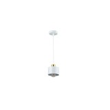 Aplica Tavan LED E27, Cablu 1m, Alb/Auriu, IP20, MasterLED - Aplica moderna otel, design minimalist, iluminare interioara eleganta