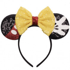 Glitter Mickey Mouse cu bandă de păr Glitter Mickey Mouse cu papion